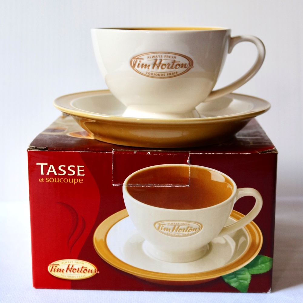 NIB -TIM HORTENS Vintage Tea Cup and Saucer 2006 Original Box Limited Edition
